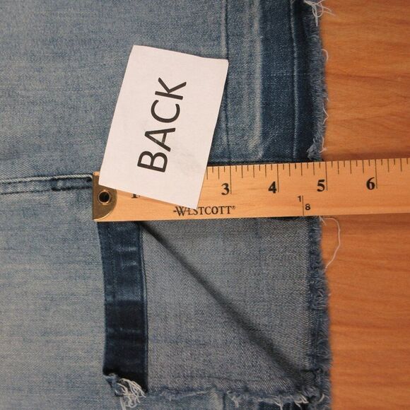 ROCK & REPUBLIC Khloe Unhemmed Frayed Hem Jean Skirt Plus Size 22W Stretch Denim - Picture 12 of 12